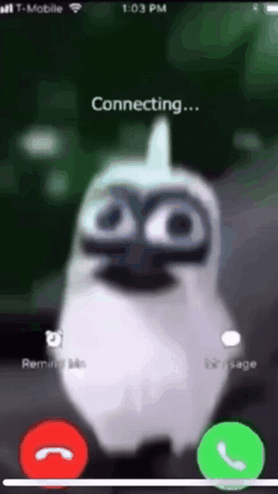Cartoon Owl Talking On Phone Saying Connecting GIF
