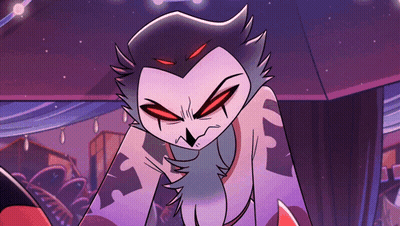 Cartoon Owl With Red Eyes Sitting On Table GIF