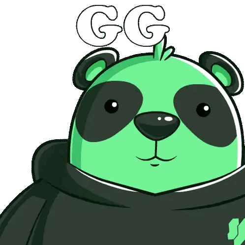 Cartoon Panda Bear GG Sticker