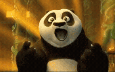 Cartoon Panda Bear Mouth Wide Open GIF