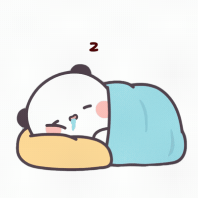 Cartoon Panda Bear Sleeping Under Blanket GIF
