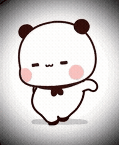 Cartoon Panda Bear With Bow Tie GIF