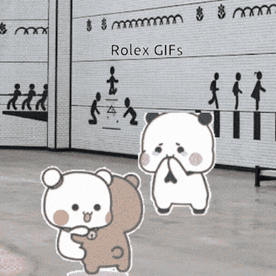 Cartoon Panda Bear With Bow Tie GIF