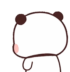Cartoon Panda Bear With Pink Heart Sticker