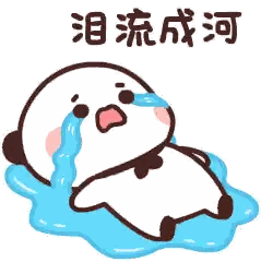 Cartoon Panda Crying Tears Sticker