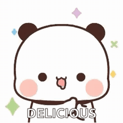 Cartoon Panda Giving Thumbs Up Saying Delicious GIF