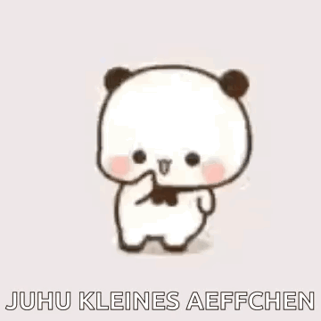 Cartoon Panda Holding Heart GIF