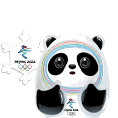 Cartoon Panda Saying Great Sticker