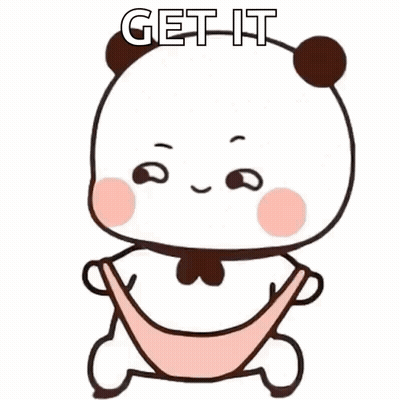 Cartoon Panda Sitting In Hammock GIF