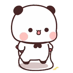 Cartoon Panda Sitting On Chair Sticker