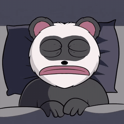 Cartoon Panda Sleeping In Bed GIF