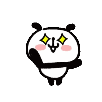 Cartoon Panda With Diamond Eyes Sticker