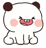 Cartoon Panda With Tooth Sticker