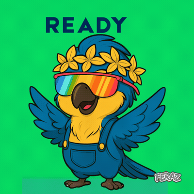 Cartoon Parrot Wearing Sunglasses And Overalls GIF