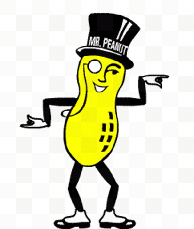 Cartoon Peanut Wearing Top Hat Mr. Peanut GIF
