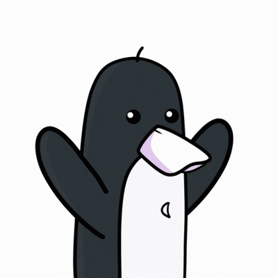 Cartoon Penguin And Bear Hugging GIF