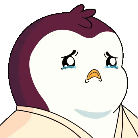 Cartoon Penguin Crying Sticker