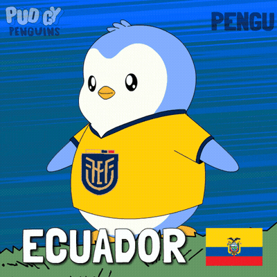 Cartoon Penguin From Ecuador In Yellow Jersey GIF