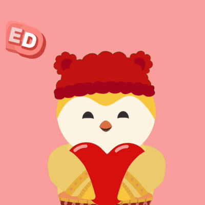 Cartoon Penguin Holding Red Heart Saying Ou Are Loved GIF