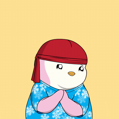 Cartoon Penguin In Red Headband Saying You Did It GIF