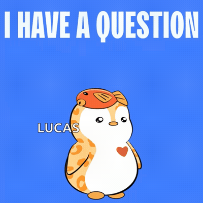 Cartoon Penguin Named Lucas GIF