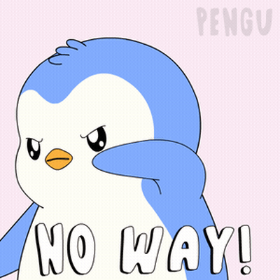 Cartoon Penguin No Way GIF