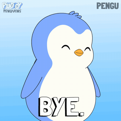 Cartoon Penguin Saying Bye GIF