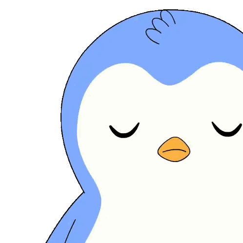 Cartoon Penguin Saying No Sticker