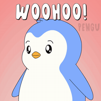 Cartoon Penguin Saying Woohoo GIF