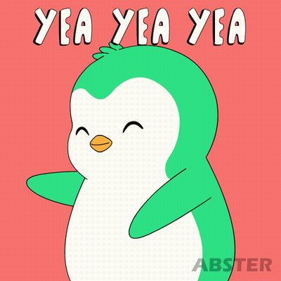 Cartoon Penguin Saying Yea Yea Yea