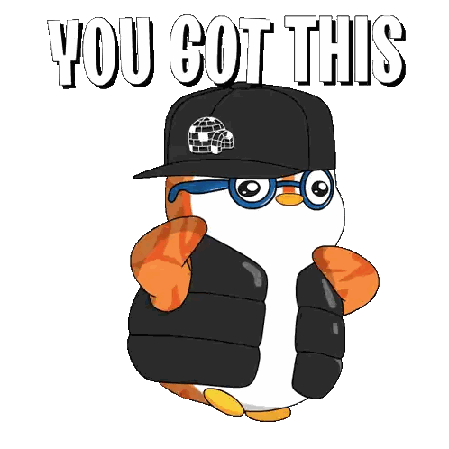 Cartoon Penguin Saying You Got This Sticker