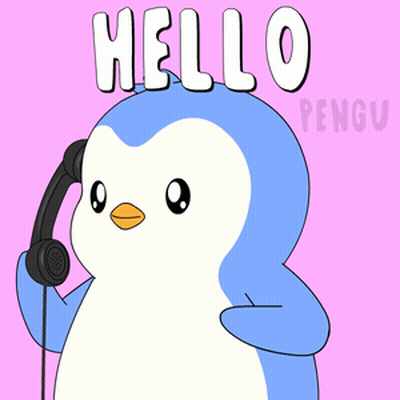 Cartoon Penguin Talking On Phone GIF