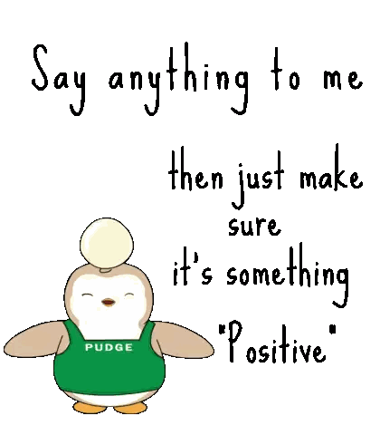 Cartoon Penguin Wearing Green Shirt Saying Pudge Sticker