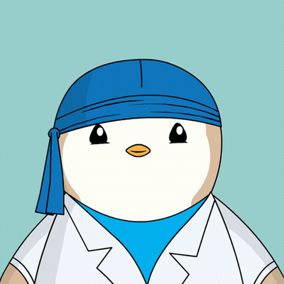 Cartoon Penguin With Blue Headband And White Shirt GIF