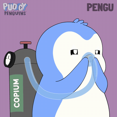 Cartoon Penguin With Copyum Tank GIF