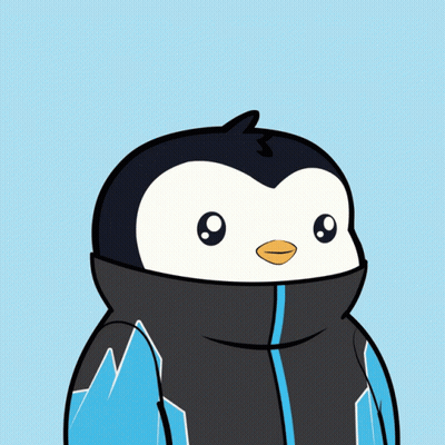 Cartoon Penguin With Heart Eyes GIF