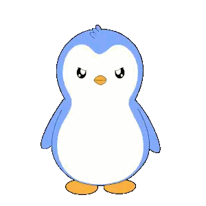 Cartoon Penguin With Smoke Ears Sticker