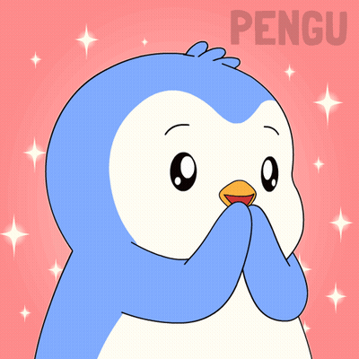 Cartoon Penguin With Word Pengu GIF