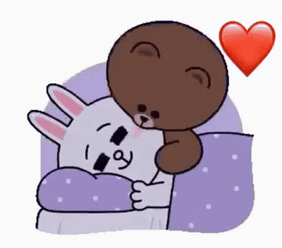 Cartoon People Hugging One Wearing Glasses GIF
