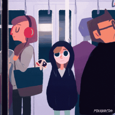 Cartoon People On Train Foxadhd.com GIF