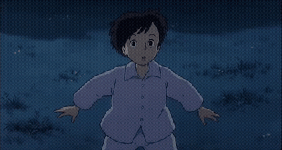 Cartoon Person Attacked By Totoro GIF
