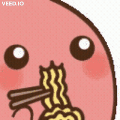 Cartoon Person Eating Noodles With Chopsticks GIF