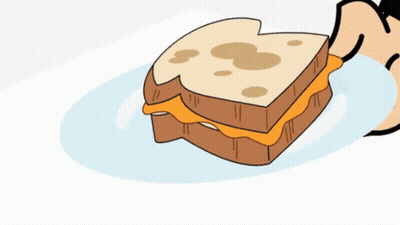 Cartoon Person Eating Sandwich GIF