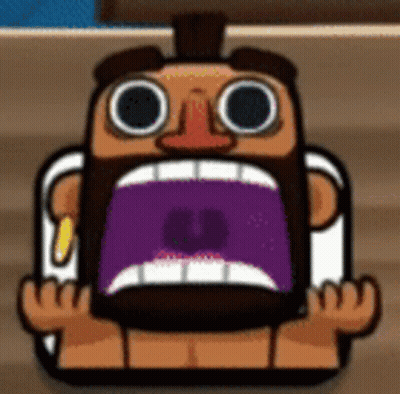 Cartoon Person Face Close Up With Tree GIF