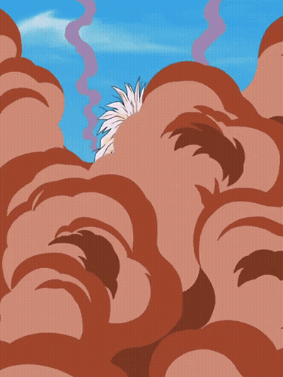 Cartoon Person Flying On Blue Background GIF