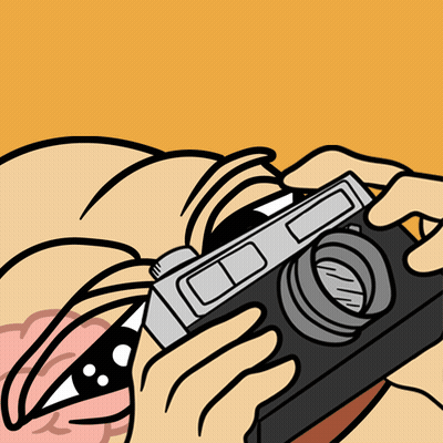 Cartoon Person Holding Camera GIF