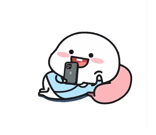 Cartoon Person Holding Cell Phone Sticker