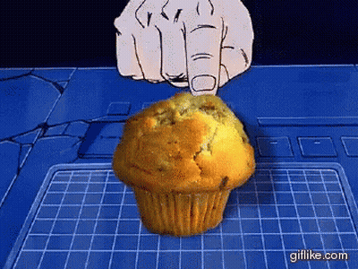 Cartoon Person Holding Cupcake GIF
