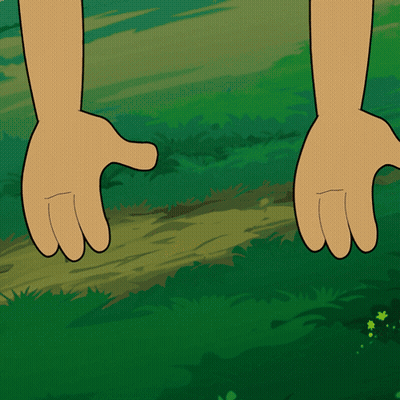 Cartoon Person Holding Flower GIF