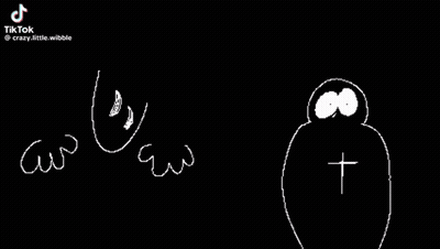 Cartoon Person Holding Gun In Dark Room GIF